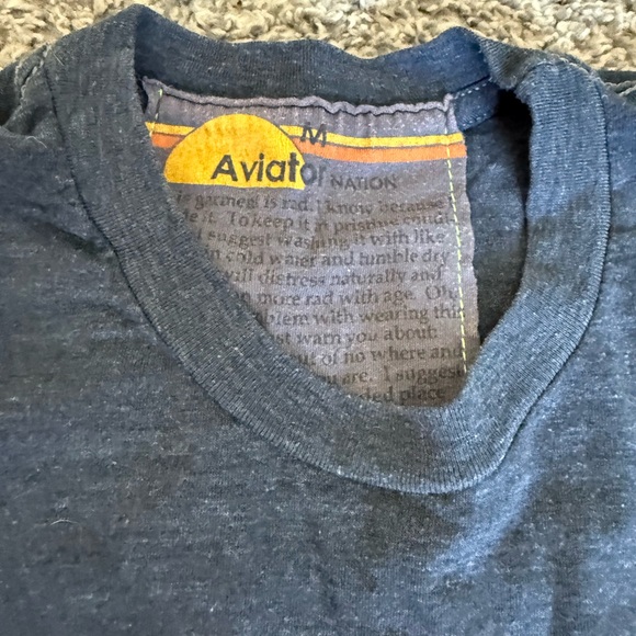 Aviator Nation Navy Tee with Rainbow - Picture 2 of 5